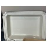 Lot of Various Kitchen Items Including Henckels Knives, Glassware, and Baking Trays