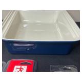 Lot of Various Kitchen Items Including Henckels Knives, Glassware, and Baking Trays