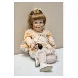 Danbury Mint |  Vintage Porcelain Doll | Amy – Eating a Chocolate Cone 9 1/2" inches by  Elke Hutchens