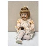 Danbury Mint |  Vintage Porcelain Doll | Amy – Eating a Chocolate Cone 9 1/2" inches by  Elke Hutchens