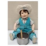 Danbury Mint | Vintage Porcelain Doll - Adam - Chef- by Elke Hutchens
