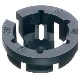 The Black Button | Plastic Push–In Conn. Made for 1 or 2 NM Cable (Non–Metallic)