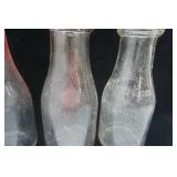 Vintage glass bottle lot, milk bottles