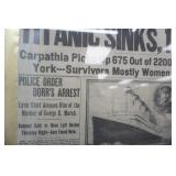 Titanic story, history mounting 24x36" (glass broken)