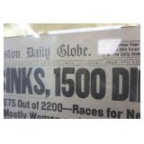 Titanic story, history mounting 24x36" (glass broken)