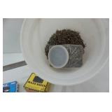 28" Stanley hand saw and nails and tools