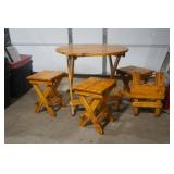 folding table and chairs