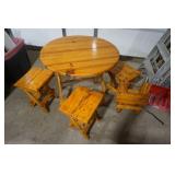 folding table and chairs