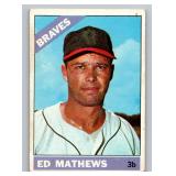 Eddie Mathews 1966 Topps #200 Vintage Baseball Card