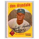 Don Drysdale 1959 Topps #387 Vintage Baseball Card