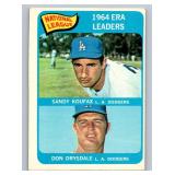 Sandy Koufax / Don Drysdale 1965 Topps NL ERA Leaders #9 Vintage Baseball Card