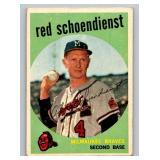 1959 Topps Red Schoendienst #480 High Number Vintage Baseball Card