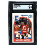 Michael Jordan SGC 9 Mint 1989-90 NBA Hoops All-Star #21Basketball Card