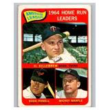 Mickey Mantle / Harmon Killebrew / Book Powell 1965 Topps AL HR Leaders #3 Vintage Baseball Card