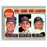 1968 Topps AL HR Leaders Yastrzemski / Killebrew / Howard #6 Vintage Baseball Card
