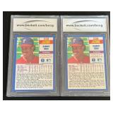 (2) Sammy Sosa RCs BCCG Graded 9 NM 1990 Score #558 Rookie Baseball Cards