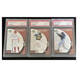3 PSA Graded 1999 Upper Deck Choice Rookie Cards - Eric Chavez, JD Drew, Troy Glaus Baseball Cards