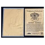 Barry Bonds 23kt Gold Sculptured Card 1997 Bleachers Card with COA - Baseball