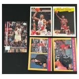 Michael Jordan 5 Card Basketball Lot