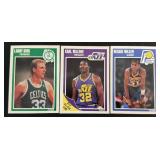 1989-90 Fleer Basketball 3 Card Star Lot - Larry Bird #8, Karl Malone #155, Reggie Miller #65