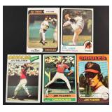 Jim Palmer 5 Card Lot - 1973 / 1974 / 1975 / 1976 / 1977 Vintage Baseball Cards