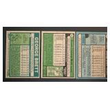 George Brett 3 Card Lot - 1977 / 1979 / 1980 Vintage Baseball Cards