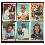 1978 Topps 6 Card Star Lot - Gary Carter, Dennis Eckersley, Keith Hernandez, Joe Niekro, Tony Perez, Don Baylor Vintage Baseball Cards