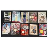 10 Card Baseball Star Relic Lot - Gary Sheffielf Bat Relic, Jim Edmonds, Pete Alonso, Rafael Palmeiro, Kevin Brown, Larry Walker, Alex Rodriguez/Miguel Tejada, Cole Hamels /99, Aramis Ramirez, Adam Du