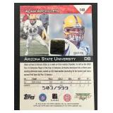 Adam Archuleta RC Relic /999 2001 Topps Debut #148, numbered 503/999, Rookie Football Card