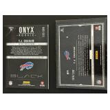 Ty Warren Multi Relic Playbook /199 and Rookie Relic /299 - 2013 Rookie Playbook #32, numbered 100/199 and 2012 Black Football Onyx #31 numbered 132/299 Rookie Football Cards