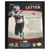 Ty Warren Auto Letter Relic /70 2007 NFL SP Authentic By The Letter #BTL-TW, numbered 40/70, Signed Football Card