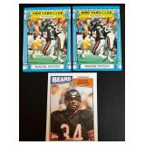 Walter Payton 3 Card Football Lot