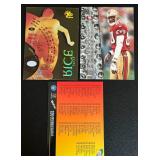 Jerry Rice 3 Card Insert / Acetate Football Lot