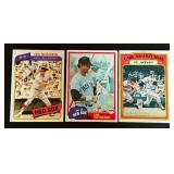 Carl Yastrzemski 3 Card Lot 1972, 1980, 1981 Topps Vintage Baseball