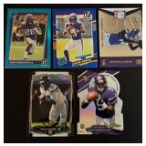 Minnesota Vikings Star RC 5 Card Lot - Jordan Addison, Stefon Diggs, Kene Nwangwu, Teddy Bridgewater, Jerick McKinnon Football Rookie Cards