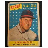 Stan Musial 1958 Topps #476 Sport Magazine All-Star Vintage Baseball Card
