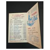 1964 Minnesota Vikings Pocket TV Schedule by Hamm