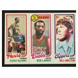 1980-81 Topps Bill Walton #222, Bob Lanie #10, George McGinnis #121 Vintage Basketball Card