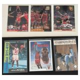 Michael Jordan 6 Card Basketball Lot
