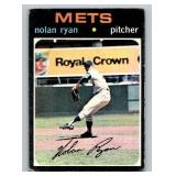 Nolan Ryan 1971 Topps #513 Vintage Baseball Card - back is colored on