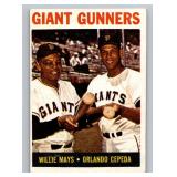 Willie Mays / Orlando Cepeda 1964 Topps #306 Giant Gunners Vintage Baseball Card