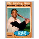 Willie Mays 1962 Topps #395 Sporting News All-Star Vintage Baseball Card