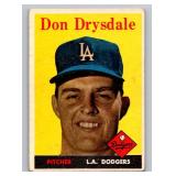 Don Drysdale 1958 Topps #25 Vintage Baseball Card