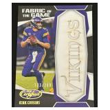 Kirk Cousins Relic /299 - 2020 Certified Fabric of the Game #FG-KC numbered 133/299 Minnesota Vikings Football Card