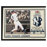 Derek Jeter Yankees Pinstripe Relic Game Used 2002 Fleer Tradition Baseball Card