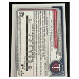 Brooks Lee Blue Refractor /499 2024 Bowman Chrome #BC-143, numbered 125/499, Minnesota Twins Baseball Card