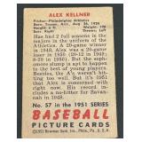 1951 Bowman Alex Kellner #57 Vintage Baseball Card