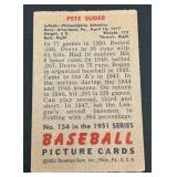 1951 Bowman Pete Suder #154 Vintage Baseball Card