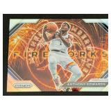 Anthony Edwards Silver Holo 2023-24 Prizm #11 Minnesota Timberwolves Basketball Card