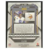 Kirk Cousins /99 Blue Cracked Ice Prizm 2022 #187 Minnesota Vikings Football Card